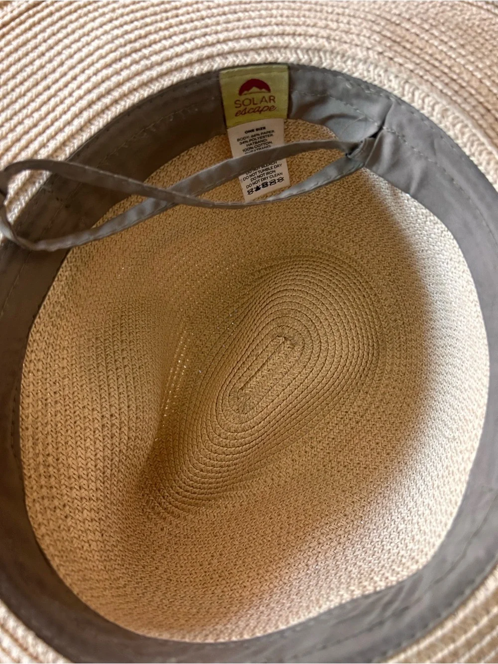 Men's Straw Sun Hat with Black Band